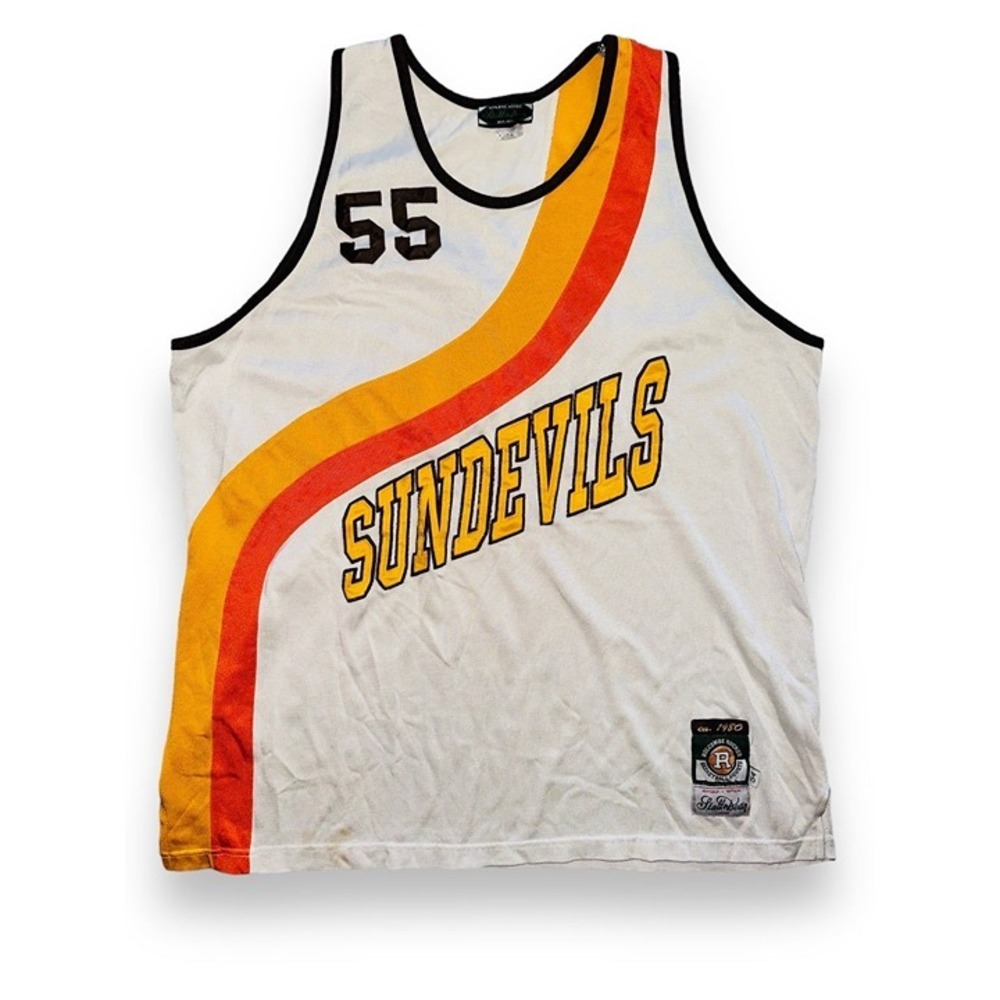 Stall & Dean Arizona State Sun Devils 55‎ Basketball Throwback Jersey Size 54 N1